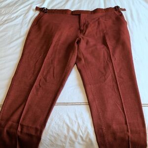 Ted Baker Men's Rust Color Linen Chinos